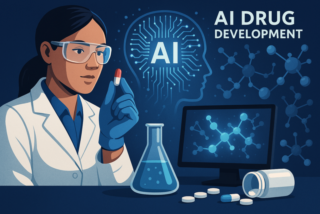 تطوير الأدوية باستخدام الذكاء الاصطناعي